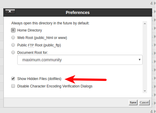 file manager settings
